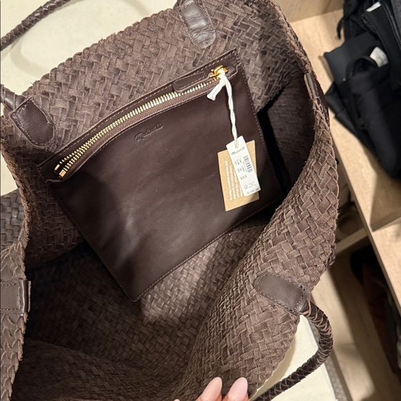 Madewell Dark Brown Woven Tote - Picture 3 of 4